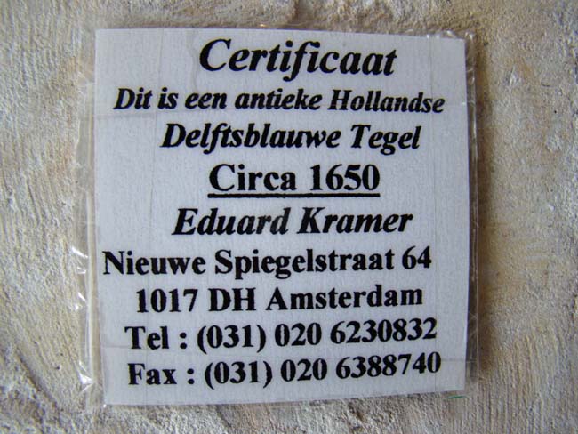 A 17th century Dutch Delft tile circa 1650 — image 3